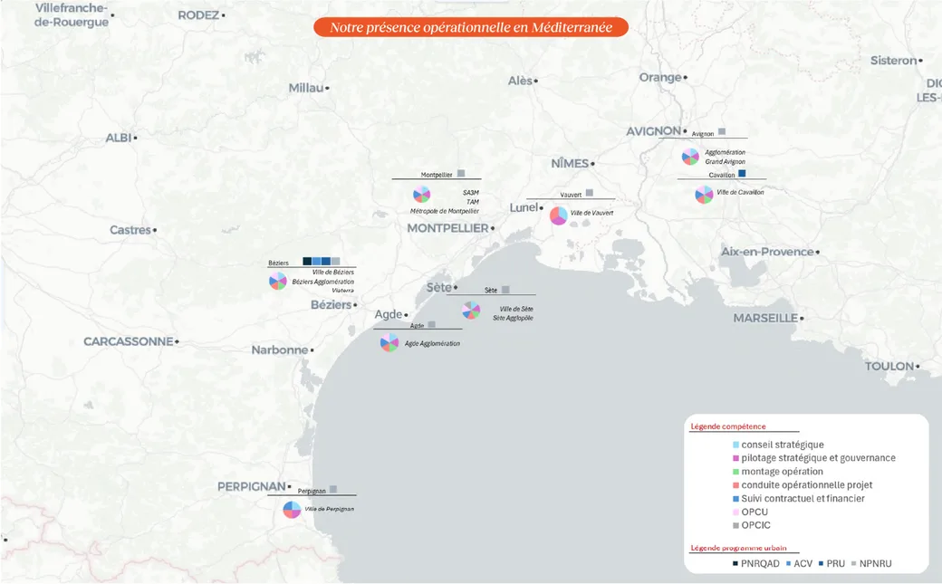 Carte : notre présence opérationnelle en Méditerranée